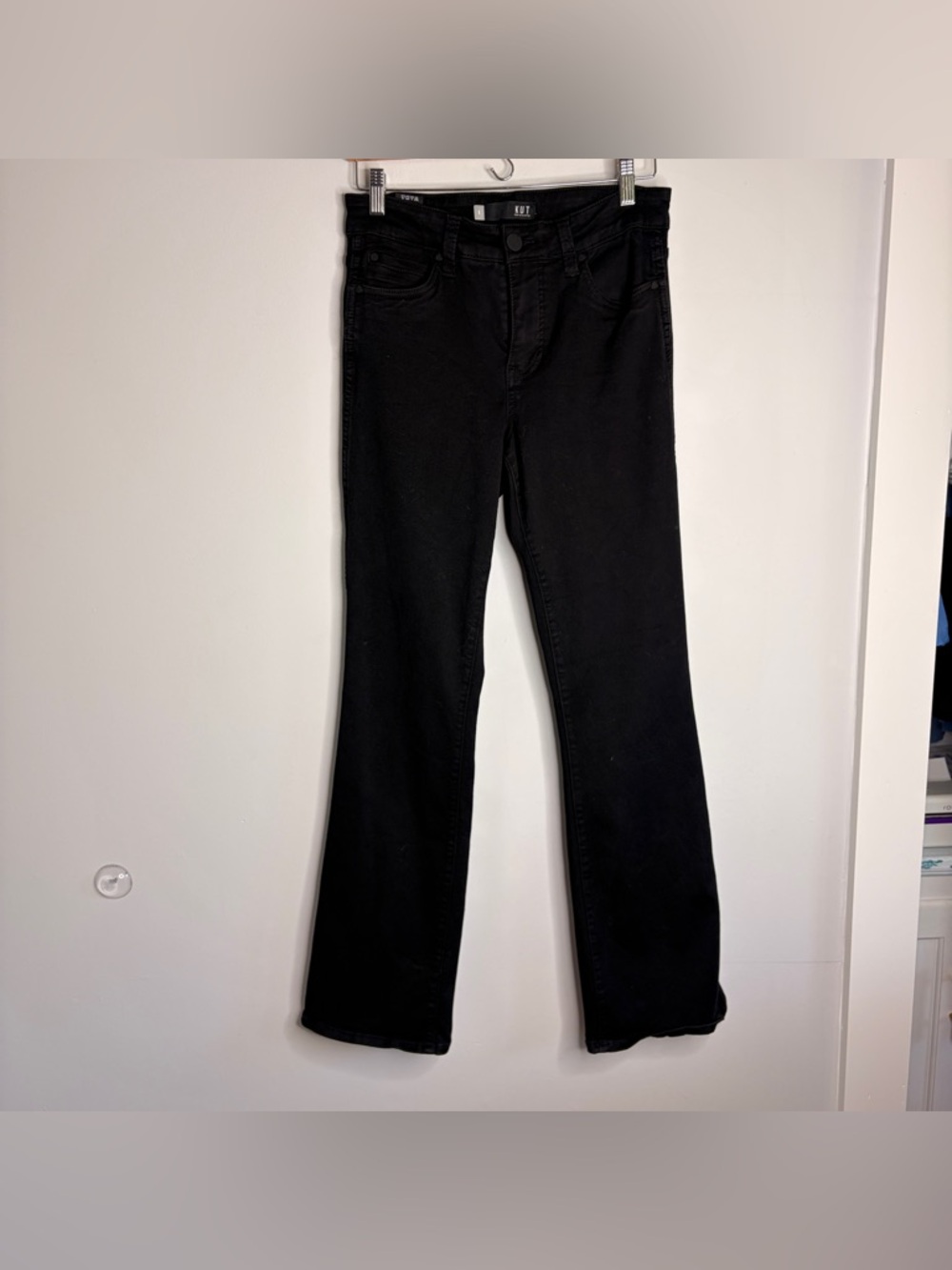 Kut From The Kloth Natalie Fab AB Bootcut Black Flare Jeans size 6 - Picture 3 of 11
